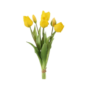 Zijden bloemen Tulpen boeket | 43cm | Geel Zijden bloemen Tulpen boeket | 43cm | Geel