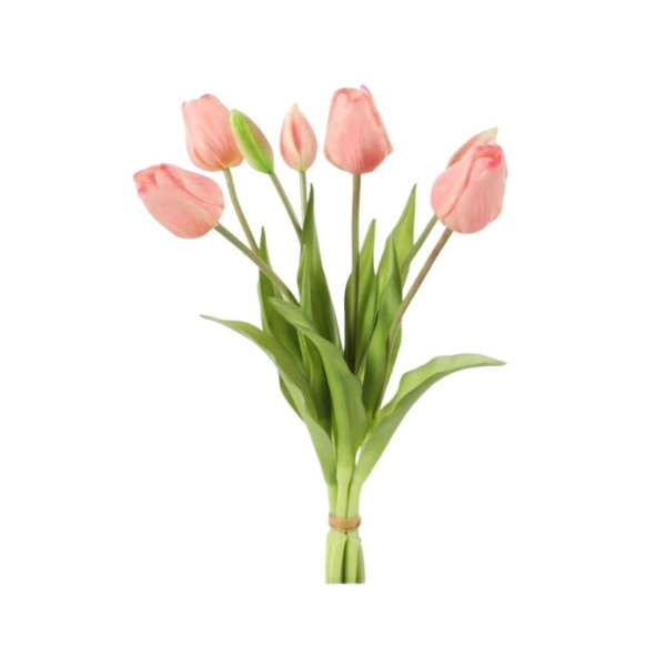 Zijden bloemen Tulpen boeket | 43cm | Licht roze Zijden bloemen Tulpen boeket | 43cm | Licht roze