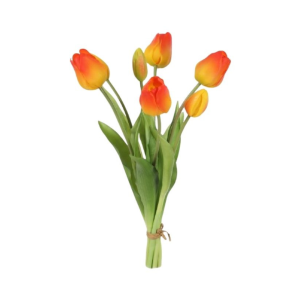 Zijden bloemen Tulpen boeket | 43cm | Oranje Zijden bloemen Tulpen boeket | 43cm | Oranje