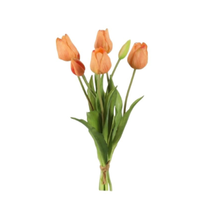 Zijden bloemen Tulpen boeket | 43cm | Perzik Zijden bloemen Tulpen boeket | 43cm | Perzik