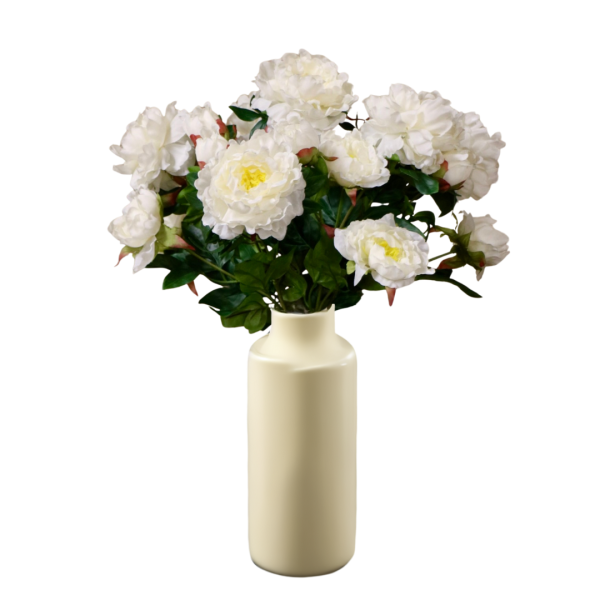 Zijden bloemen White Clouds boeket _ d45x65cm _ Wit