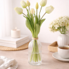 Zijden bloemen tulpen - Creme