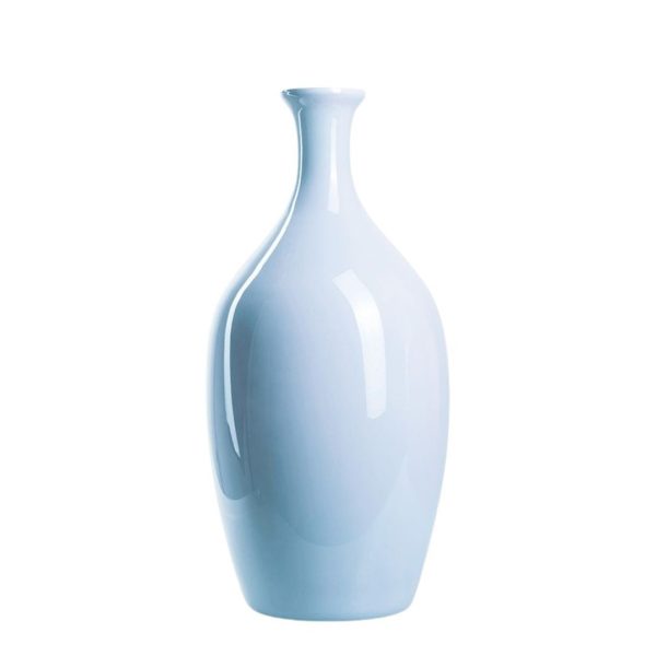 Glas Tinkles flesvaas | d23x48cm | Licht blauw