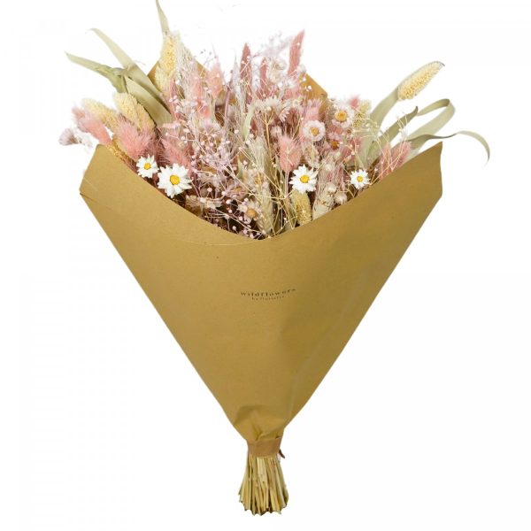 4204993_2D_0001 Floriëtte droogbloemen Classic boeket | 60cm 150gr | Roze/creme