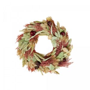 Floriëtte krans Rosewood | d25cm | Groen/roze