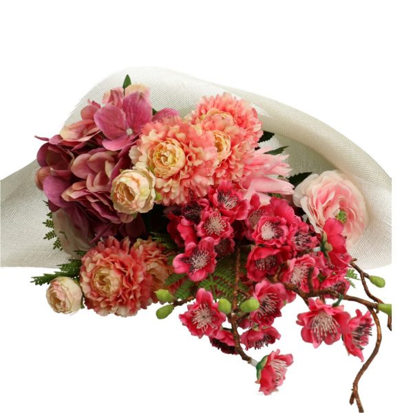 Zijden bloemen Sakura Boeket | 50cm | Roze