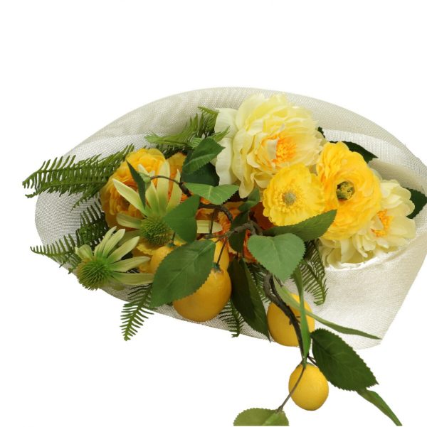 Zijden bloemen Sunrise Boeket | 50cm | Geel