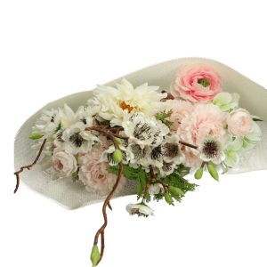 Zijden bloemen Sakura Boeket | 50cm | Wit