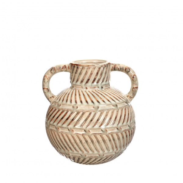 Keramiek Bali vaas | d19.5*20cm | Creme