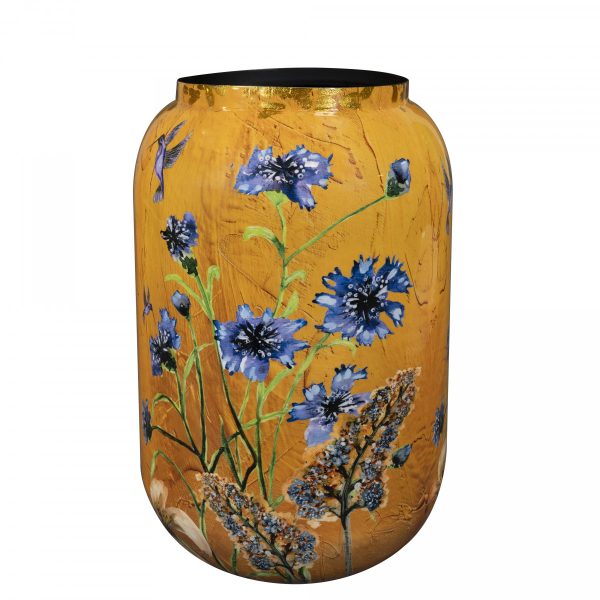 Ter Steege metaal Dreamy vaas | d30x42cm | Geel