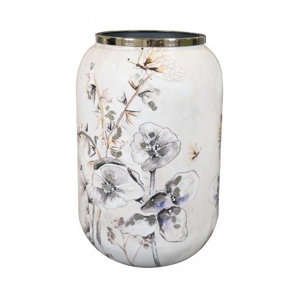 Ter Steege metaal Moonlight vaas | d30x42cm | Lichtgroen