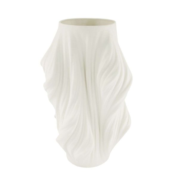 5704240_2D_0001 Keramiek 3D vaas | d25*40cm | Wit