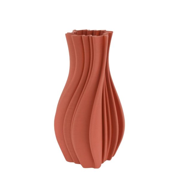5704261_2D_0001 Keramiek 3D vaas | d16*30cm | Rood