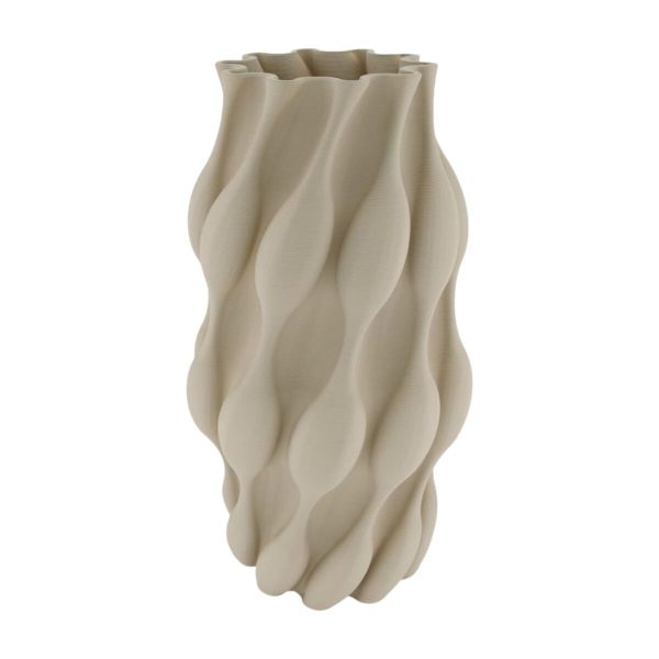5704264_2D_0001 Keramiek 3D vaas | d21*40cm | Creme