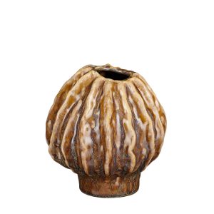 5705706_2D_0001 Keramiek Alva vaas | d16*17.5cm | Bruin
