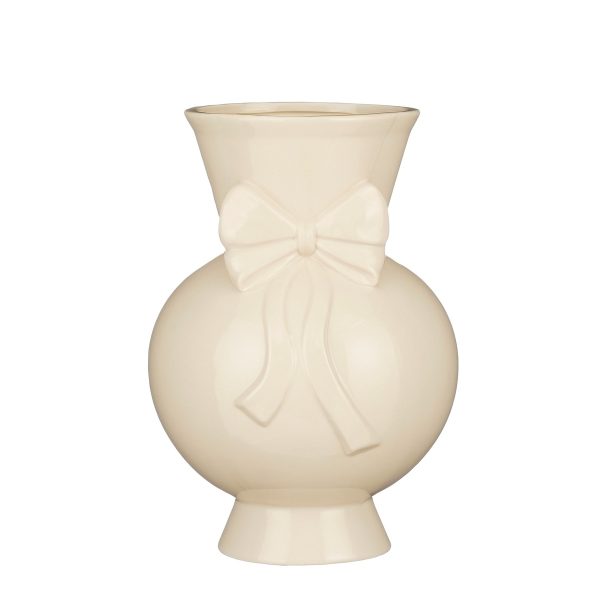 5705714_2D_0001 Keramiek Strik vaas | d20*29cm | Creme